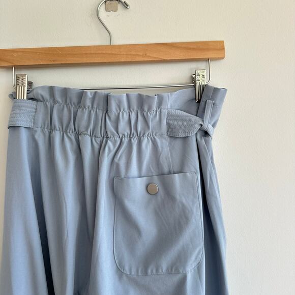 Athleta Skyline Pant II High Rise Straight Leg Paperbag Pants Blue 6 - Picture 9 of 9